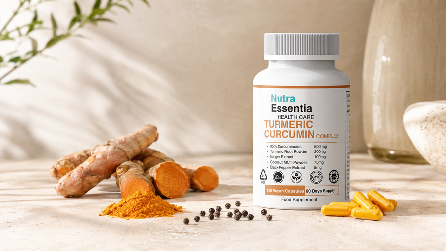 Nutra Essentia Turmeric Curcumin with turmeric root and black pepper